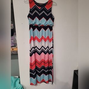 Three Pink Hearts girls XL maxi dress